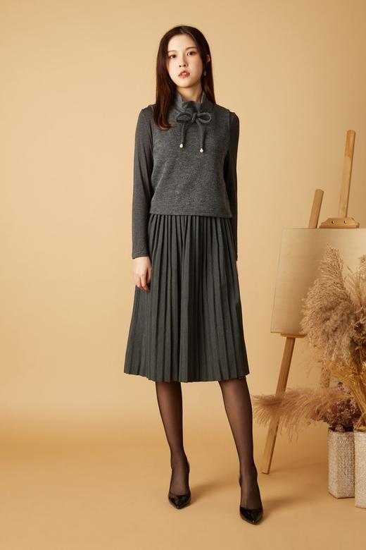 amadella 灰色压褶连衣裙 10469 商品图1