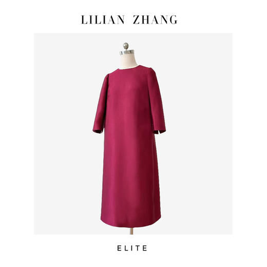 E-定制—*级—“古典浪漫”—遇见倾心、挚爱7分袖轻礼服裙  2401099 商品图0
