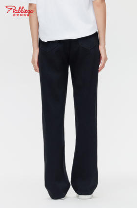 赤兔嗨购美式复古水洗高腰宽松直筒裤女2024新款显瘦垂感阔腿裤女