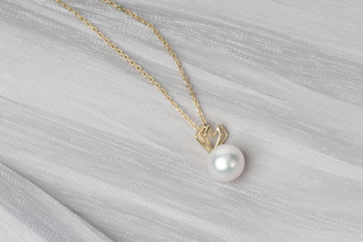 「镜像.钻」Akoya珍珠14k项链 商品图1