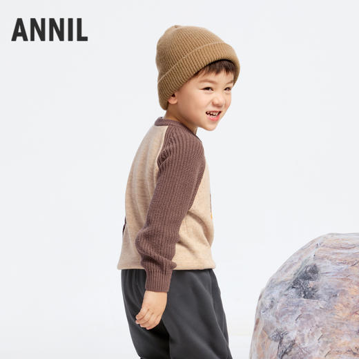 男童插肩袖萌趣毛衣冬季新款安奈儿童装实体店同款XB444639 商品图2