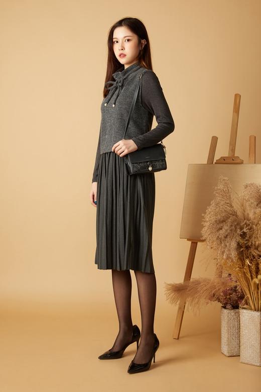 amadella 灰色压褶连衣裙 10469 商品图0