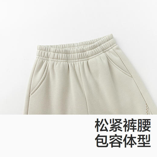 森马儿童长裤2024新款加绒宽松束脚裤冬季针织裤女童休闲裤松紧腰 商品图2