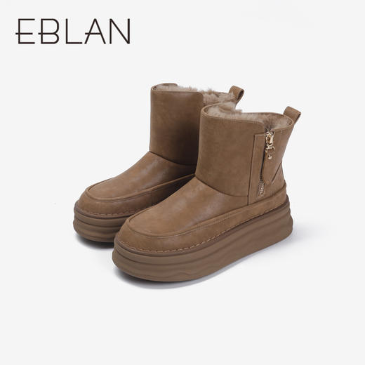 伊伴冬季女靴潮流舒适女鞋加绒棉鞋B24791206 商品图4