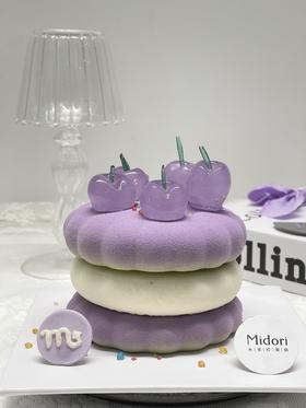 Emoji紫色天蝎座生日蛋糕 | Midori