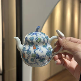 涂杏花斗彩葫芦壶