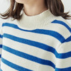 棵初冬季新款童装半高领蓝白条纹毛衣全棉儿童复古浪漫海魂衫 商品缩略图3