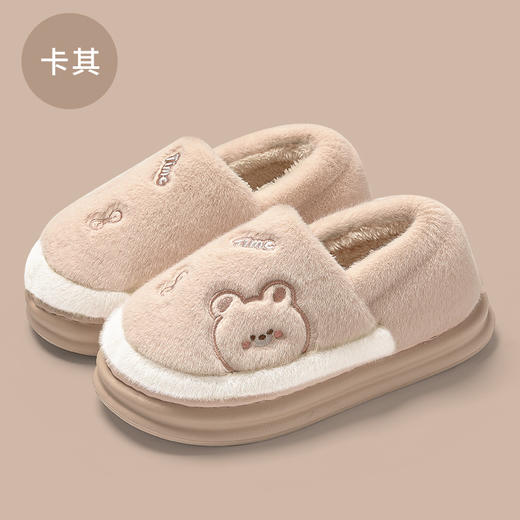 热卖中！春节不打烊【寒冬无！ 一切皆有我】包跟棉拖鞋女冬室内居家保暖拖鞋秋冬厚底防滑家用卡通棉鞋男，软糯毛绒小熊，保暖又可爱。ry 商品图5