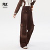 P&X设计师女装冬季美式阔腿工装宽松休闲长裤 824409202 咖色 商品缩略图3