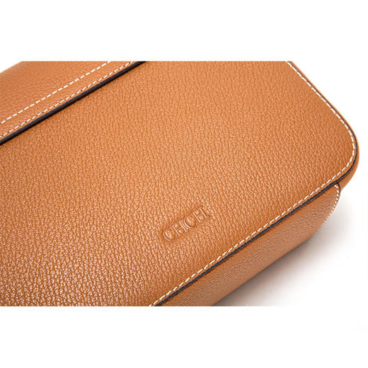 CHCH祈祈新款牛皮单肩挎包简约百搭同情斜挎包小方包女式包CM1C2008 商品图4