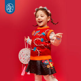 年衣儿童套头针织马甲秋冬新款女童婴儿坎肩男宝马夹背心福蛇环绕马甲