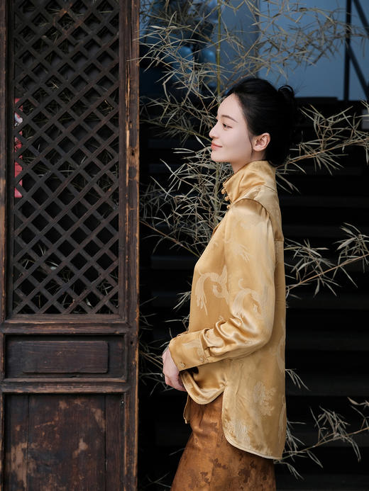 盛唐婧| 新中式立领衬衫上衣 商品图4