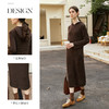 OLrain欧芮儿法式咖色连衣裙女冬季2024年新款麻花复古慵懒毛织裙 商品缩略图1