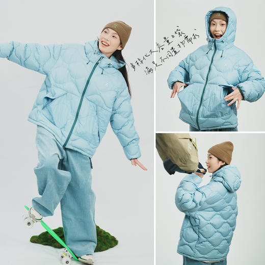 【品牌直发】ACMEITEM爱棵米 户外亲子轻量防泼水羽绒服白鹅绒保暖外套男女GAF3110862G 商品图2