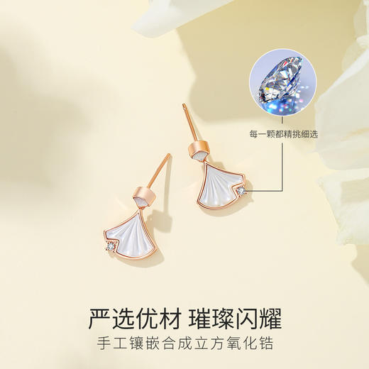 Winy925纯银爱之永恒耳钉送女友闺蜜节日生日礼物 商品图3