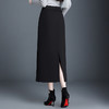 MYX-JY-9985-L简约长款通勤时尚直筒裙2024年冬款高腰开叉一步裙显瘦洋气半身裙 商品缩略图2