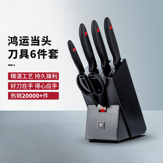 【仅自提】32388-001-A  双立人ZWILLING 【多用套刀】优质不锈钢刀具6件套厨房中片刀切菜刀家用菜刀 商品图2