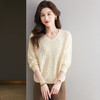 CC-27-24170打底衫宽松遮肚子鸡心领针织内搭上衣2024新款秋冬套头毛衣女 商品缩略图2