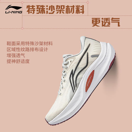 李宁越影4丨跑步鞋女网面透气秋季轻质缓震运动鞋ARHU022 商品图6