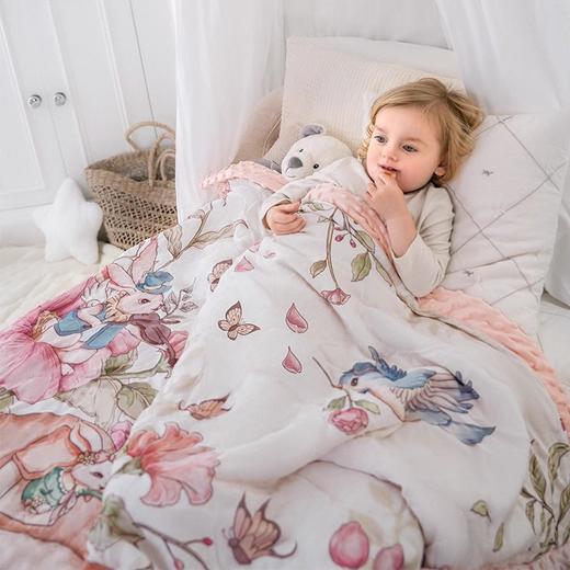 【宝宝安睡】EMXEE嫚熙独版纱罗豆豆绒盖毯 商品图2
