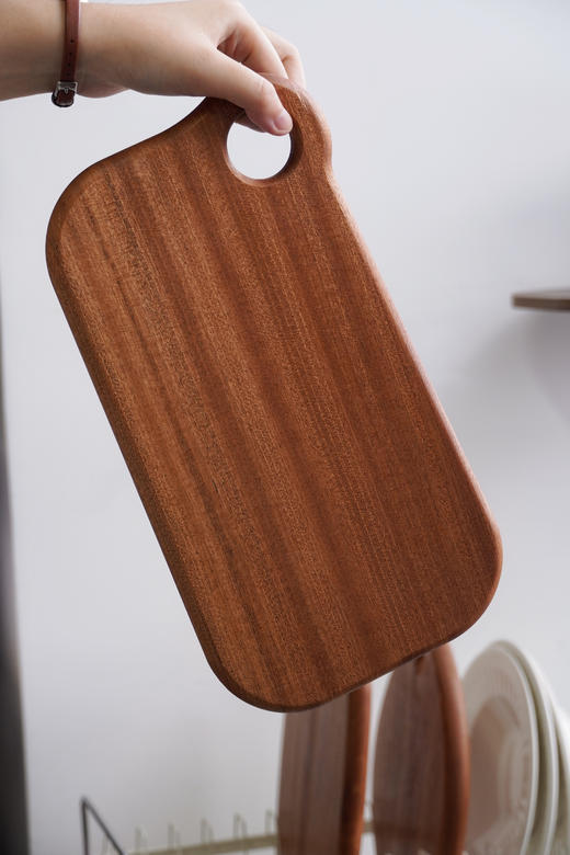 🔥备菜用它才安心 0胶0漆0蜡真材实料🥯🔪 【Trees&wind乌檀木辅食板】😎 辅食/牛排/蔬果、🌈熟食专用的原木砧板🌳 厚实别致， 商品图4