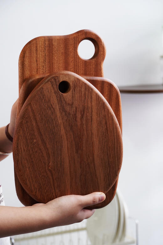 🔥备菜用它才安心 0胶0漆0蜡真材实料🥯🔪 【Trees&wind乌檀木辅食板】😎 辅食/牛排/蔬果、🌈熟食专用的原木砧板🌳 厚实别致， 商品图1
