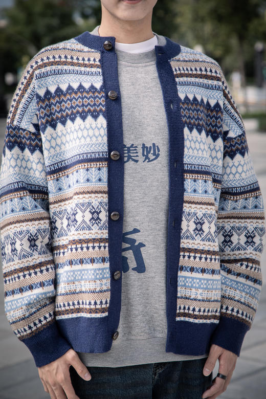 S43584746复古民族风针织开衫 商品图1