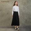 Famecoco范可儿高级锻感拼接半身裙中式简约A字长裙FAC6HA010 商品缩略图4