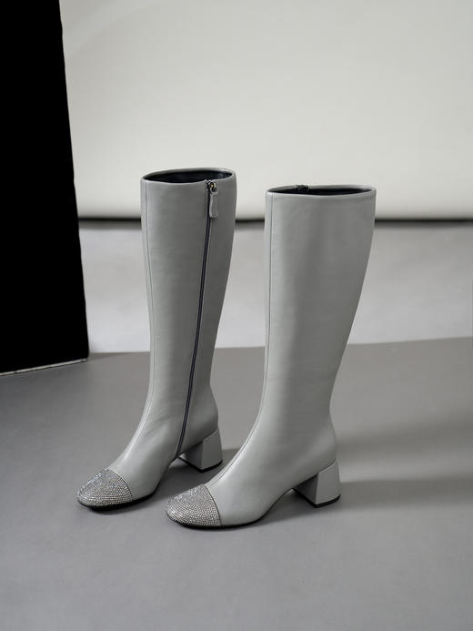 豪麟名鞋LORIBLU女鞋长靴羊皮革LR83SN灰色 商品图2