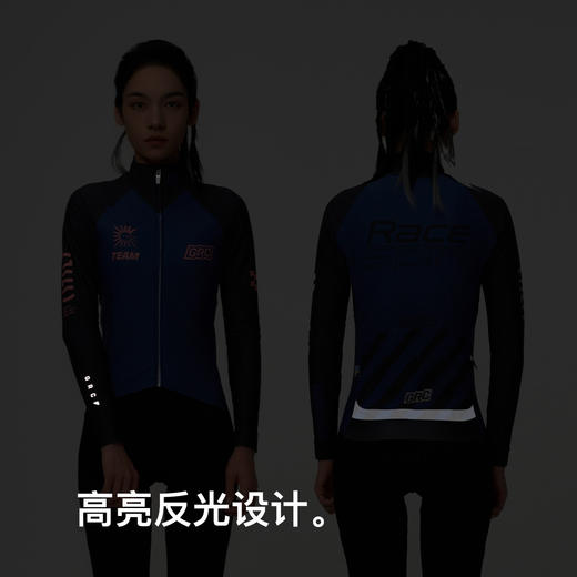 GRC桀骜无尽秋冬新款CMYK竞速飞旋长袖上衣保暖公路自行车骑行女 商品图3