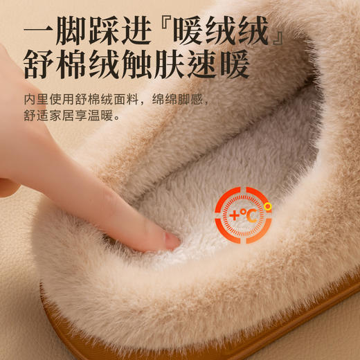 UG风皮绒加厚棉拖鞋，男女同款，加厚羊羔内里 暖糯亲肤 商品图1