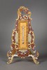 独角鹿西洋古董 1850-1870年代法国拿破仑三世时期出品铜鎏金装饰珐琅彩绘温度计 商品缩略图0