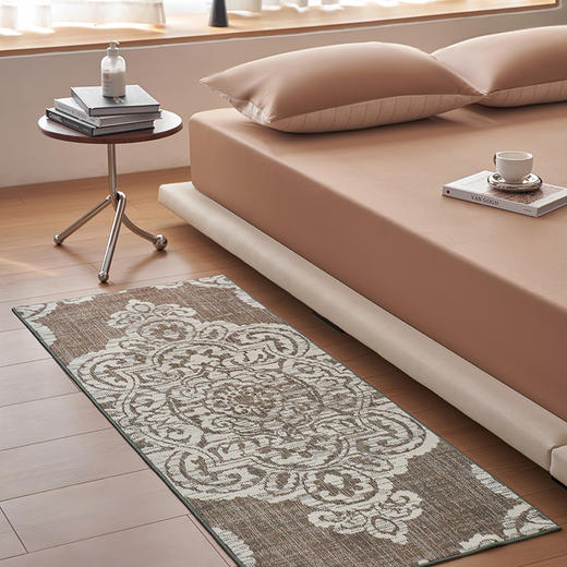 自然醒轻奢时髦拉波尔地毯高定轻奢扎染格纹条纹地毯客厅沙发卧室床边地垫防滑脚垫MT 商品图12