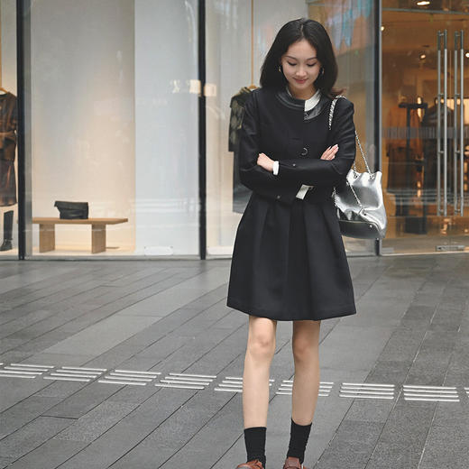 【顺丰包邮】82808 洛诗琳高定设计感拼接丝毛短款小外套女02019 商品图4