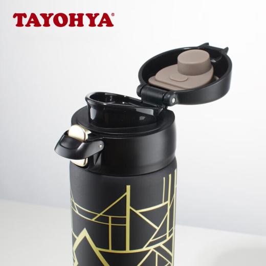 【多样屋专柜】多样屋真空不锈钢保温杯学生户外便携保温/保冷单手弹盖水杯情侣杯 黑色+白色对杯(600+500ml) 商品图1