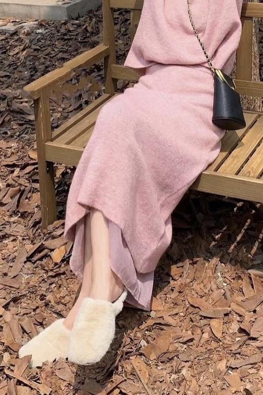 amadella 温柔甜美系粉色双层针织半裙纱裙 17474 商品图0