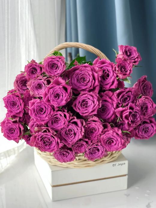 精品花材多头蓝莓玫瑰花10支 商品图0