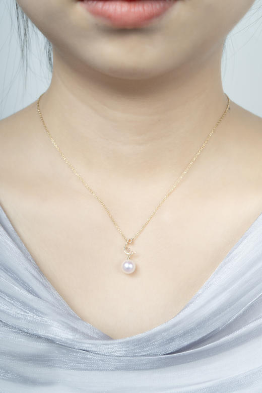 「月桂」Akoya珍珠14k项链 商品图2