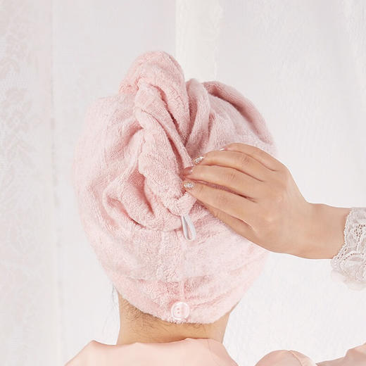 【非同款】多样屋干发帽女快速吸水家用雪绒洗澡洗脸包头巾加厚速干浴帽/水蓝 商品图2