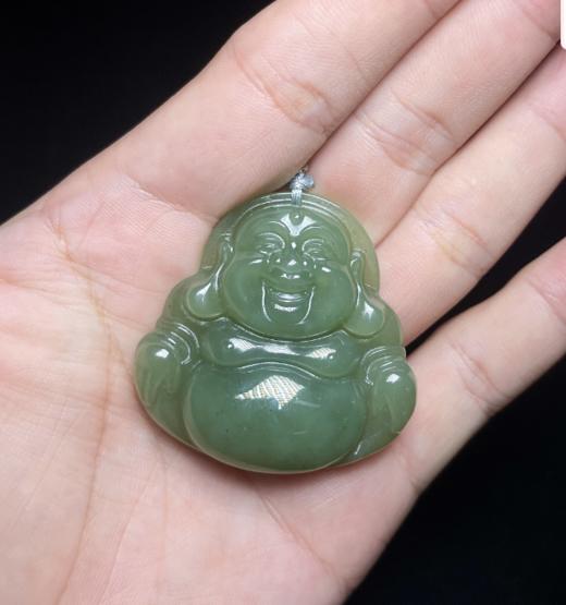 玉美人菲菲HZ~和田玉佛公约45*45mm吊坠 商品图0