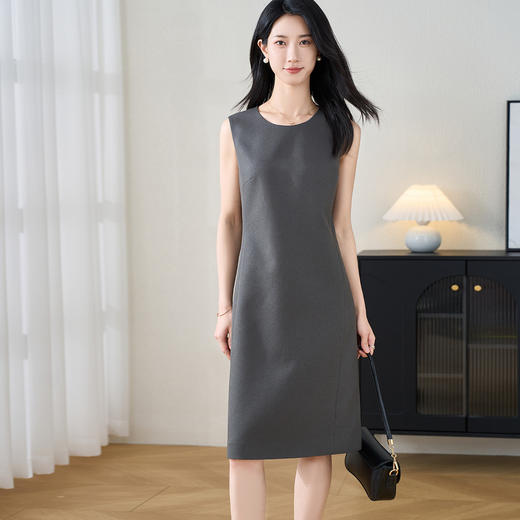 【气质显瘦通勤裙】2026春季知性优雅无袖连衣裙内搭裙子 商品图1