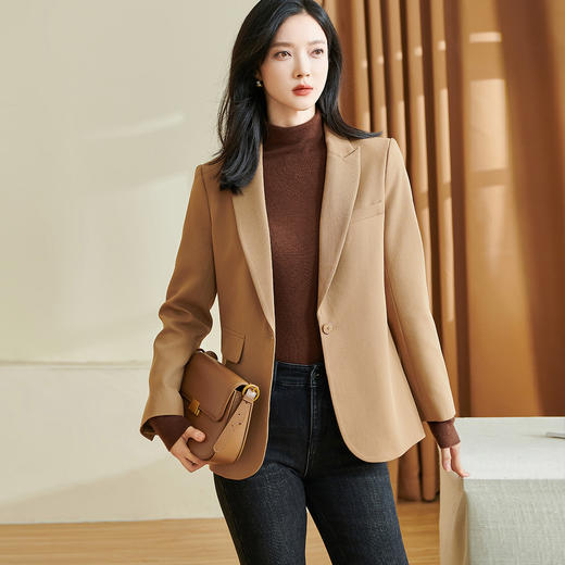 【通勤西装】米思阳2025秋冬季时尚气质职业修身显瘦立体剪裁精致西服外套2486 商品图5