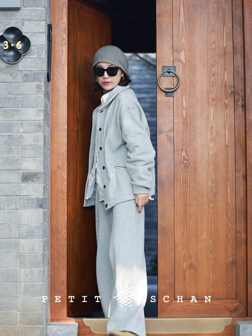 PETIT SCHAN小闪 CLO#624 Hiking Tourism 徒游 棉羊毛抓绒松紧腰休闲卫裤 商品图4