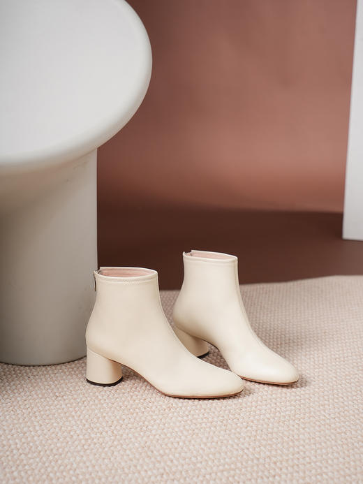 豪麟名鞋AGL女鞋短靴羊皮革AG140602N白色 商品图3