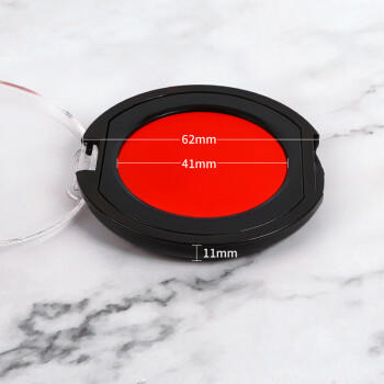 西玛（SIMAA）高清陶瓷指纹印台红色 油性圆形指纹采集印泥 小号专业便携免洗指纹印台 1个装 19772 商品图0