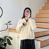 2023秋冬女装新系扣V领口袋百搭简约长袖针织衫 商品缩略图1
