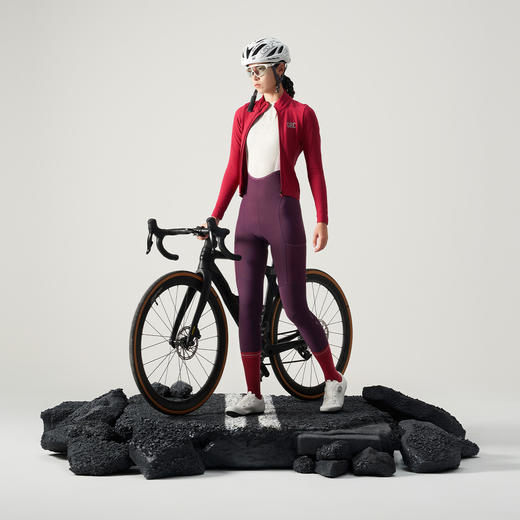 GRC桀骜无尽女士秋冬新款TECH系列抓绒保暖反光骑行背带长裤 商品图4