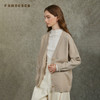 Famecoco范可儿V领羊毛开衫宽松显瘦简约国风外套FAC6DA001 商品缩略图1
