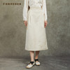 Famecoco范可儿复古提花直筒半身裙新中式腰带拼接FAC6HB001 商品缩略图3