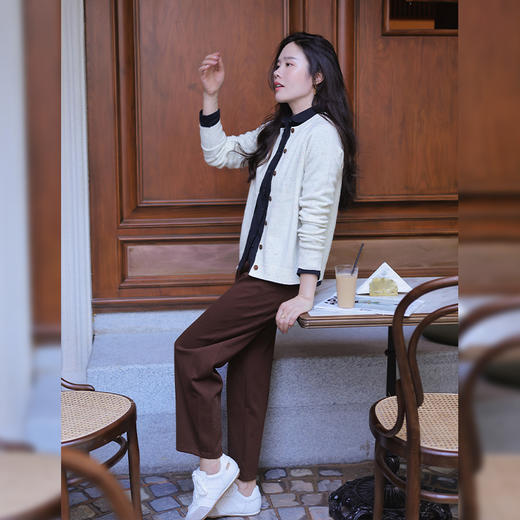 福利款！！无缝一体彩点纱线针织开衫 商品图2